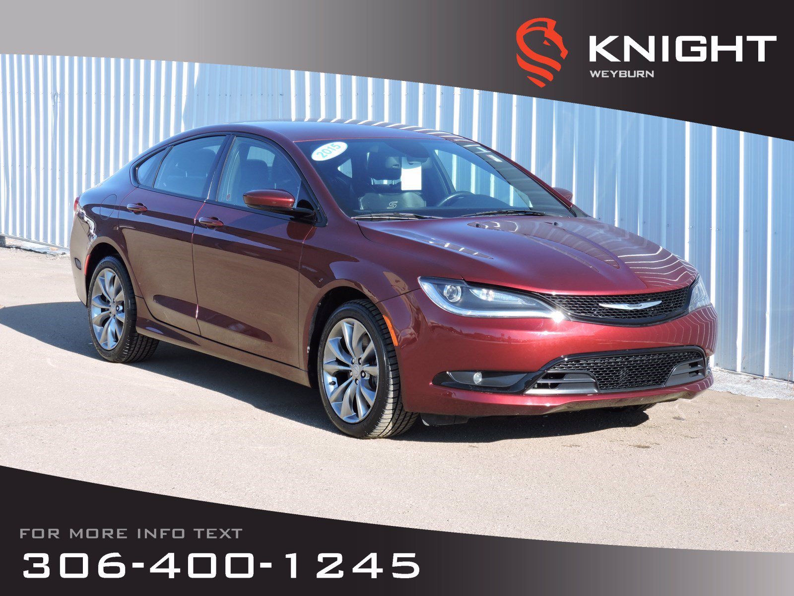 PreOwned 2015 Chrysler 200 S AWD Low KM Leather