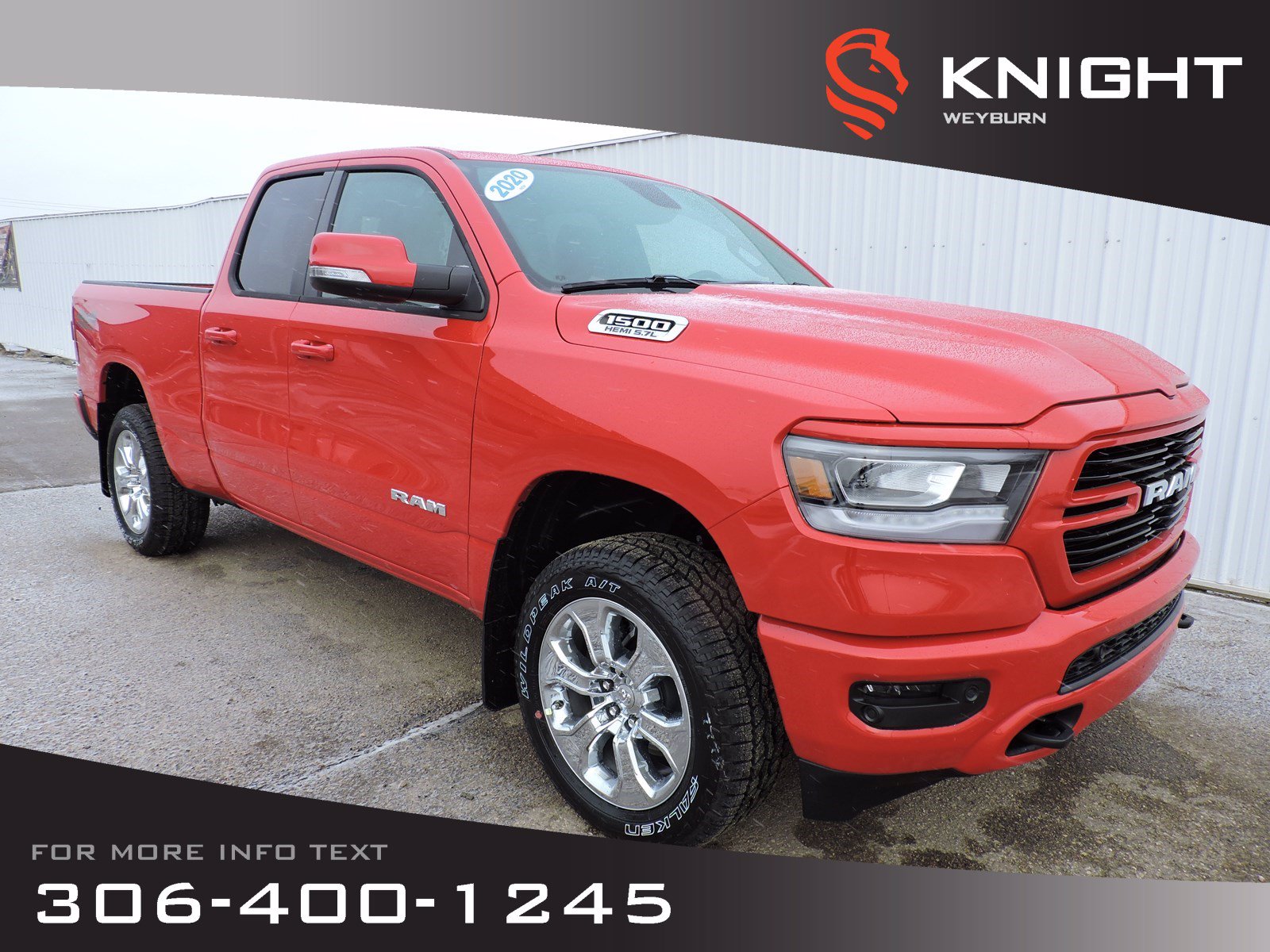 New 2020 Ram 1500 Big Horn Sport Quad Cab 4x4 Hemi Bu Camera Remote Start Heat Seats 3086